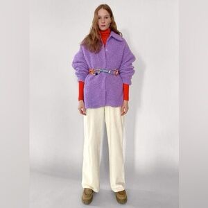 Zara OVERSIZED FLEECE OVERSHIRT